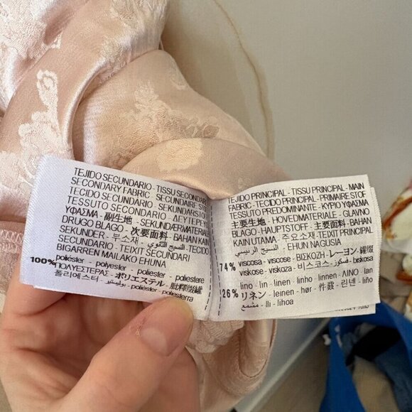 Zara Limited Edition Mixed Organza Dress NWT Pale Pink Size Medium - Picture 14 of 14